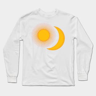 Sun and Moon logo design Long Sleeve T-Shirt